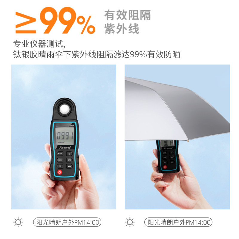 新款双层太阳伞女超强防晒防紫外线折叠晴雨两用黑胶遮阳伞upf50+