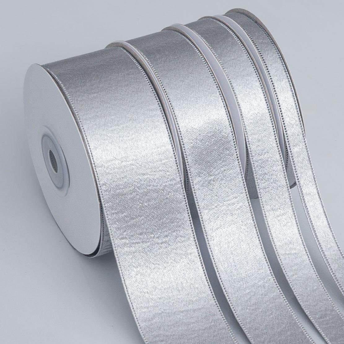 褶皱压边彩带金属银色丝带蝴蝶结手工diy发饰装饰品配饰辅料织带