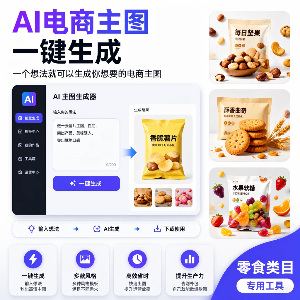 ai一键生成主图详情电商作图工平面广告设计