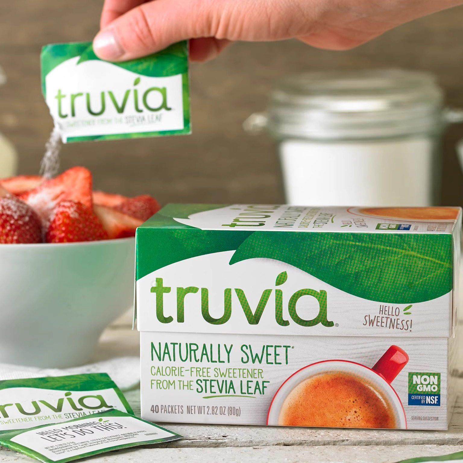 美国进口truvia代糖零0卡甜菊糖赤藓糖醇0脂零卡糖生酮甜味剂40包