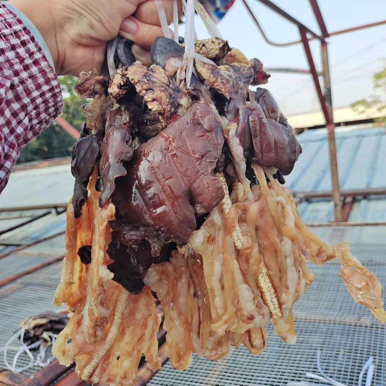 .东莞虎门糙米鸭白沙特产吃谷腊鸭子鸭肝肠鸭肠鸭心鸭肺 共6副包