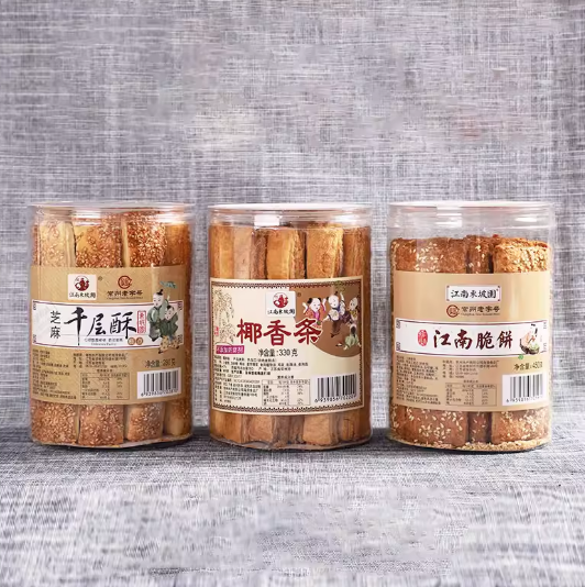 常州特产糕点江南东坡园手工宫廷桃酥椰香条江南脆饼传统江南茶点