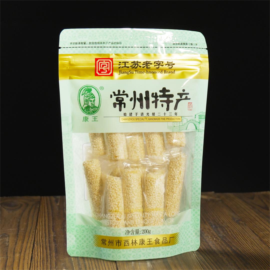 常州特产芝麻糖非遗技艺老字号传统食品芝麻麦芽糖花生酥糖甜零食