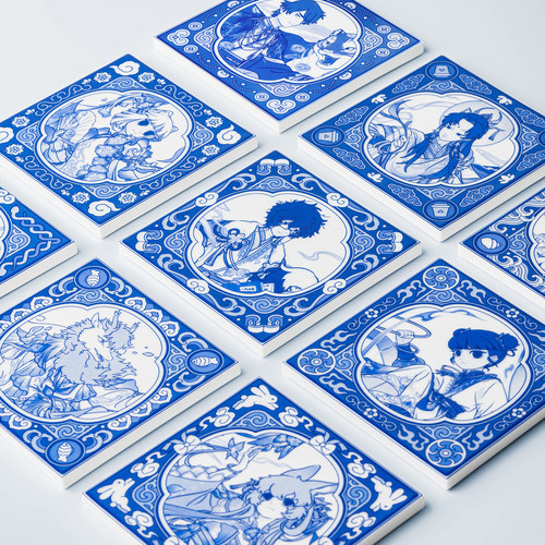 非人哉景德镇联名系列陶瓷版画妈祖哪吒九月小玉艺术文创周边收藏