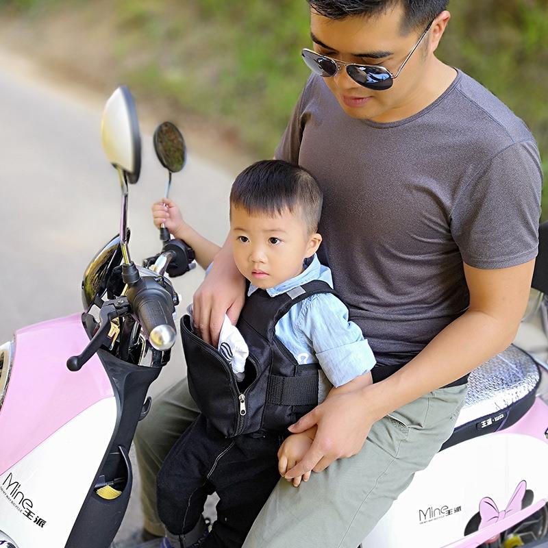 电动摩托车带儿童带电瓶车骑行小孩防摔座椅绑带宝宝背带