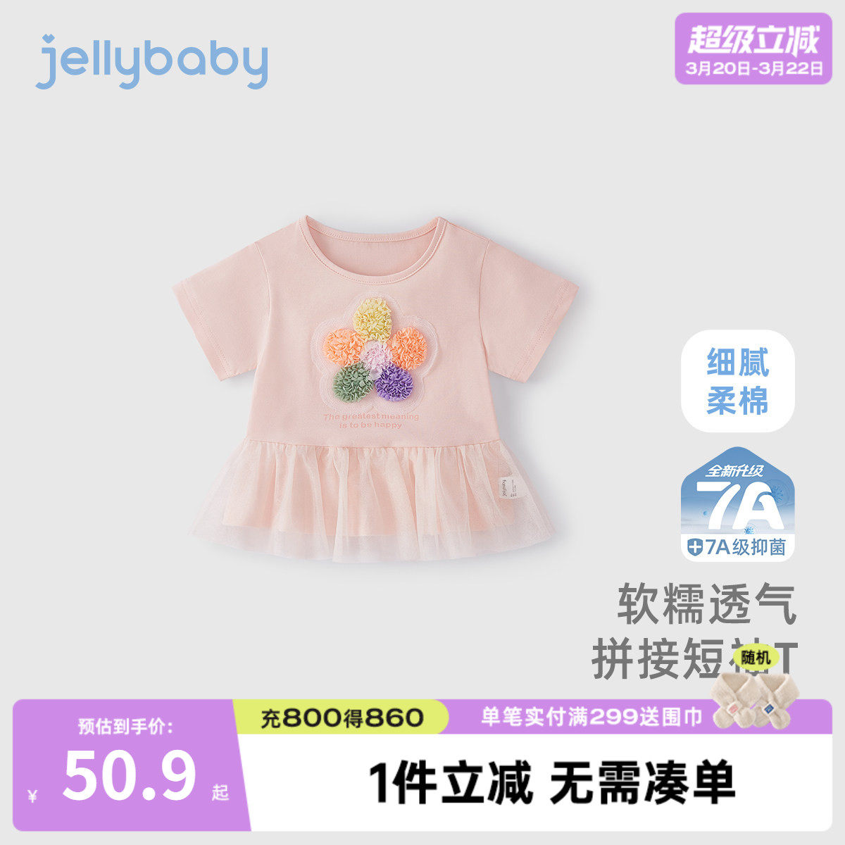 女童t恤8宝宝透气时髦上衣小童夏款圆领薄款女孩夏装儿童短袖夏季