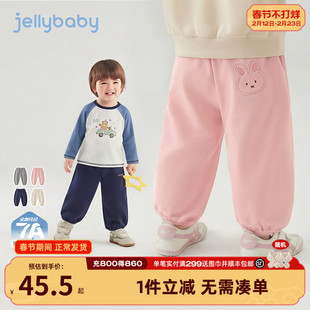 女童卫裤儿童春季束脚灯笼裤男童户外休闲裤洋气时髦宝宝裤子女孩