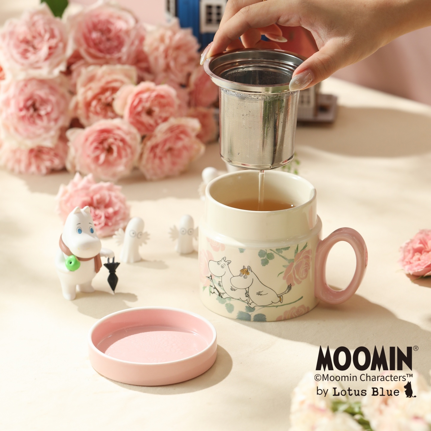 姆明带盖食品级陶瓷马克杯