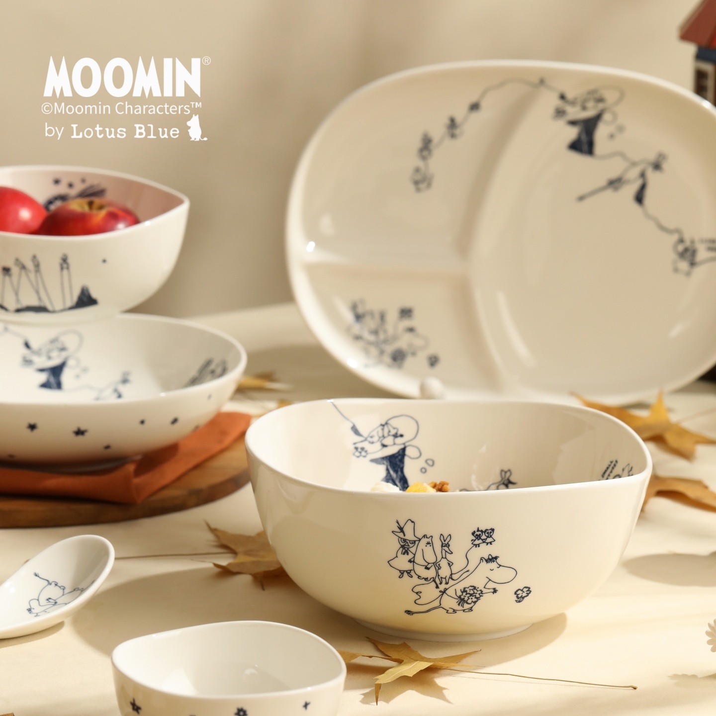 moomin家用创意可爱卡通早餐盘