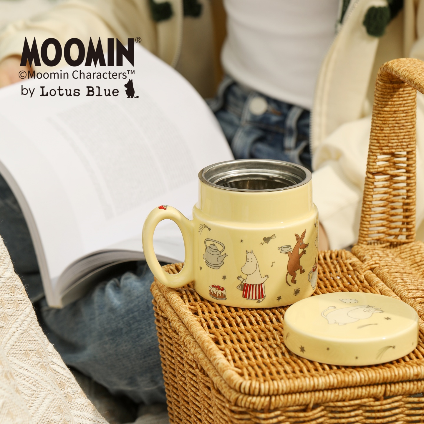moomin姆明带茶滤带盖马克杯