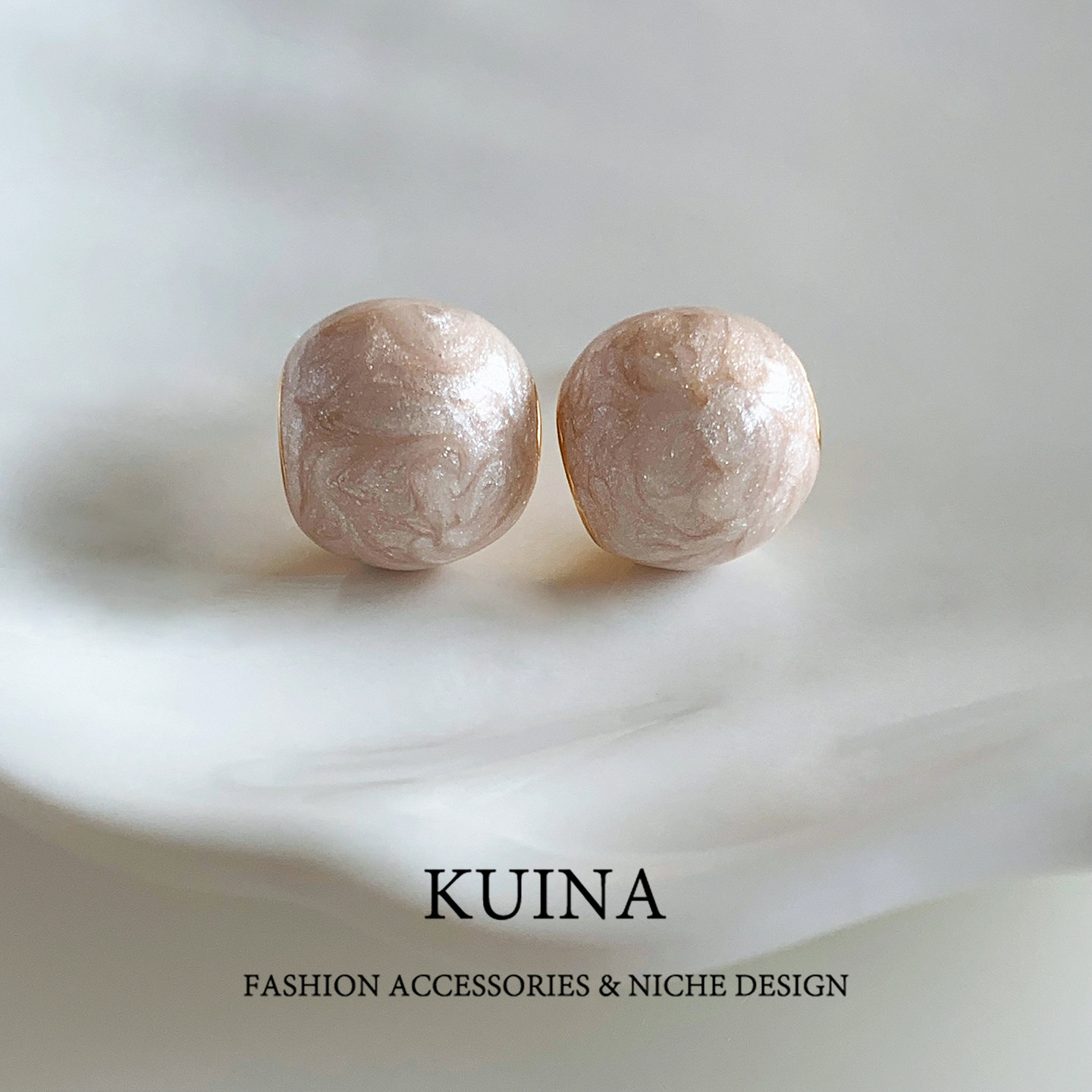 粉色珐琅复古耳钉女新款轻奢小众独特漂亮耳环高级感纯银针耳饰品