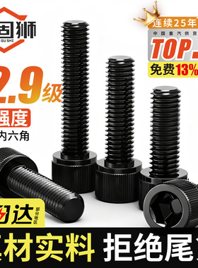 12.9级高强度内六角螺丝螺杆大全螺钉全牙杯头螺栓M4M5M6M8M10M12