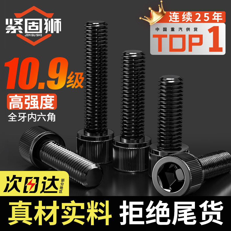 10.9级高强度内六角螺丝杆加长螺栓大全牙螺钉杯头螺栓M3M4M5M6M8