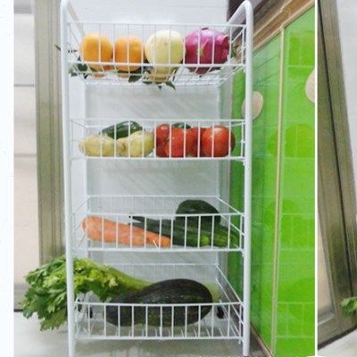 级四层带轮浴室收纳架 厨房蔬菜置物架 多层可移动储物架 落地,收纳整理,冰柜置物架,淘宝优惠券,粉丝福利购,淘宝优惠卷