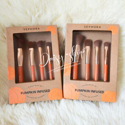 海淘现货！美国Sephora丝芙兰化妆刷4件套限量南瓜pumpkin套装