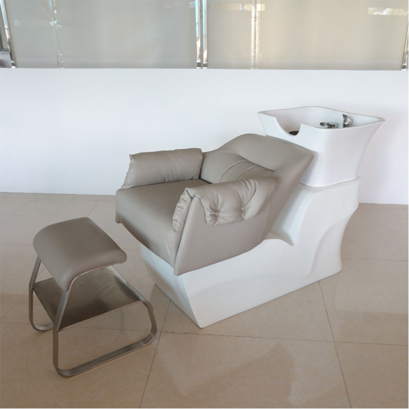 厂家理发店专用洗头床高档半躺式冲头床轻奢洗发冲水床带脚踏