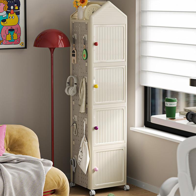 奶多油风旋转置物架家用厅展示柜落地式柜客层书可折叠儿童606绘