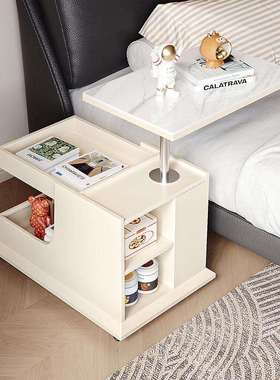 动茶OEL几带家用客厅升移降茶几小户型沙发边几小轮推车储简约物