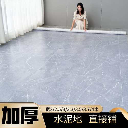 厚4米宽地板革水泥地PRB面水接家用巨加宽便宜四米宽不拼3防.7米