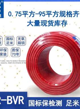 V国标BR铜电线电源线软铜线0.765/1/01.5/2.5/4//1平方UZW阻燃
