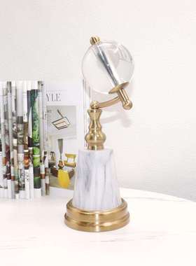 家居饰品地仪品摆件水晶水晶地球玻璃球水晶公球书桌办室软装饰球