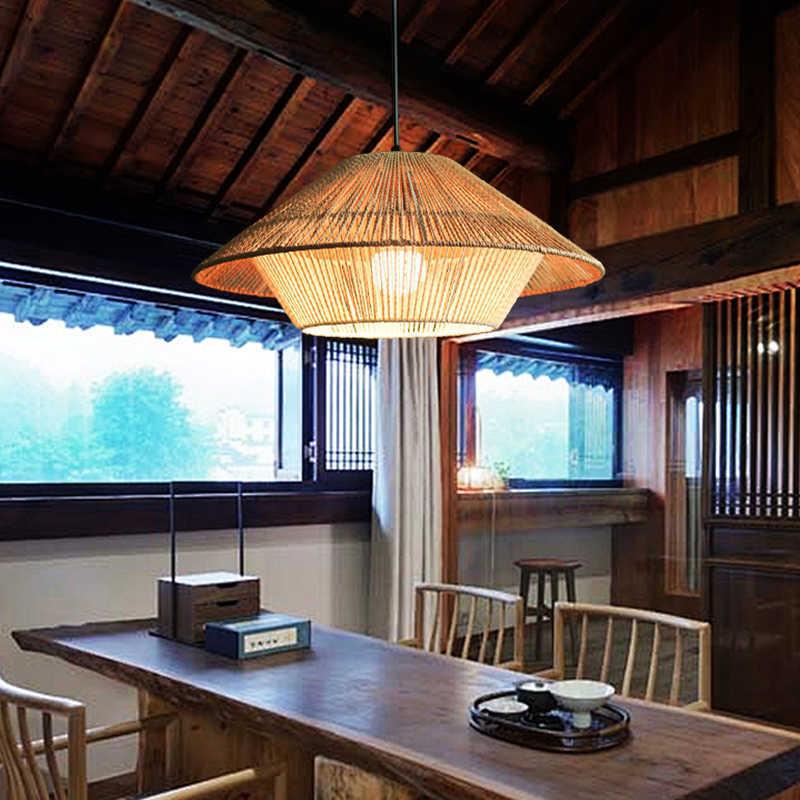 波西亚复古吊客厅宿酒店餐厅餐桌877灯米创意麻绳禅意茶灯民室卧