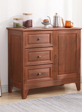 2储I柜实木美式收纳物客厅柜卧室靠F766S85M墙小柜子家斗用高五斗