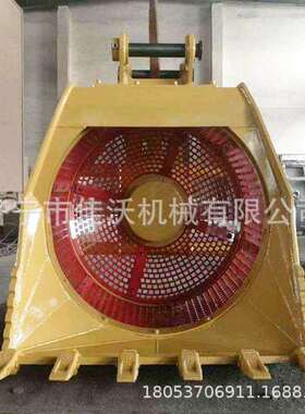 圾分类筛分土笼旋转填DIJ筛分斗挖掘垃机回筛斗