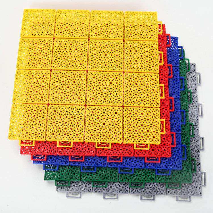 幼儿园悬防浮地板室装外拼接滑-室外篮球场操场拼儿童地垫
