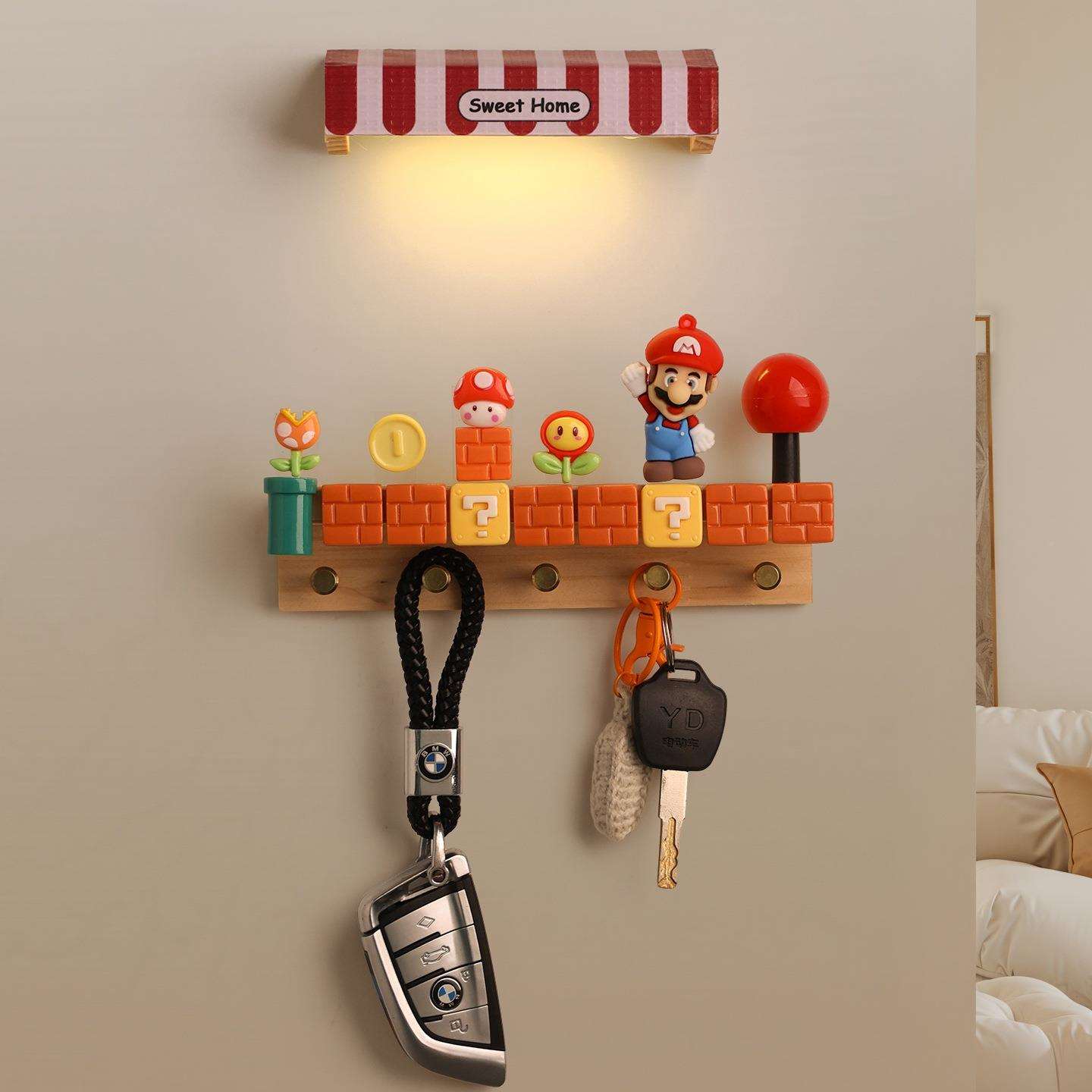 马奥入关户门口放钥匙收纳挂F996MSSM钩摆件免打里孔玄客厅装饰品