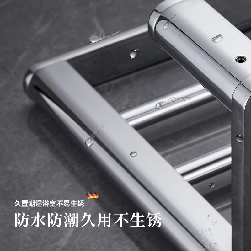 全铜浴巾架酒店浴室毛巾架家用卫生间置物架简约挂件套装铜质家居