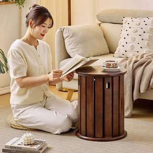 实木圆凳子茶几家可叠组合用凳现代饭GYM凳吃子餐桌放凳新中式 叠