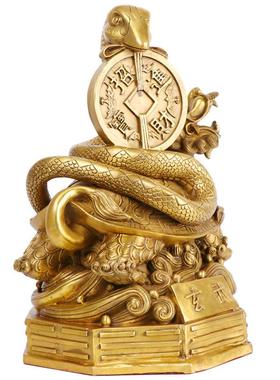 0117摆铜玄武件龟蛇龙龟件摆家设居装饰摆铜大号玄武