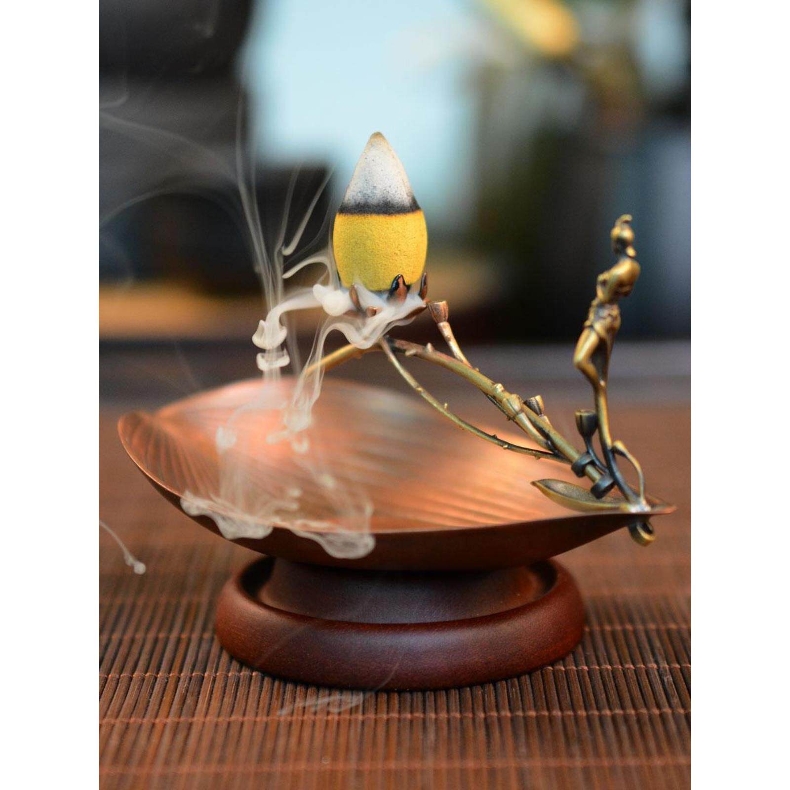 凡尚一物花世界纯铜香炉倒流香茶宠书房檀香熏艺术香插线香道礼物