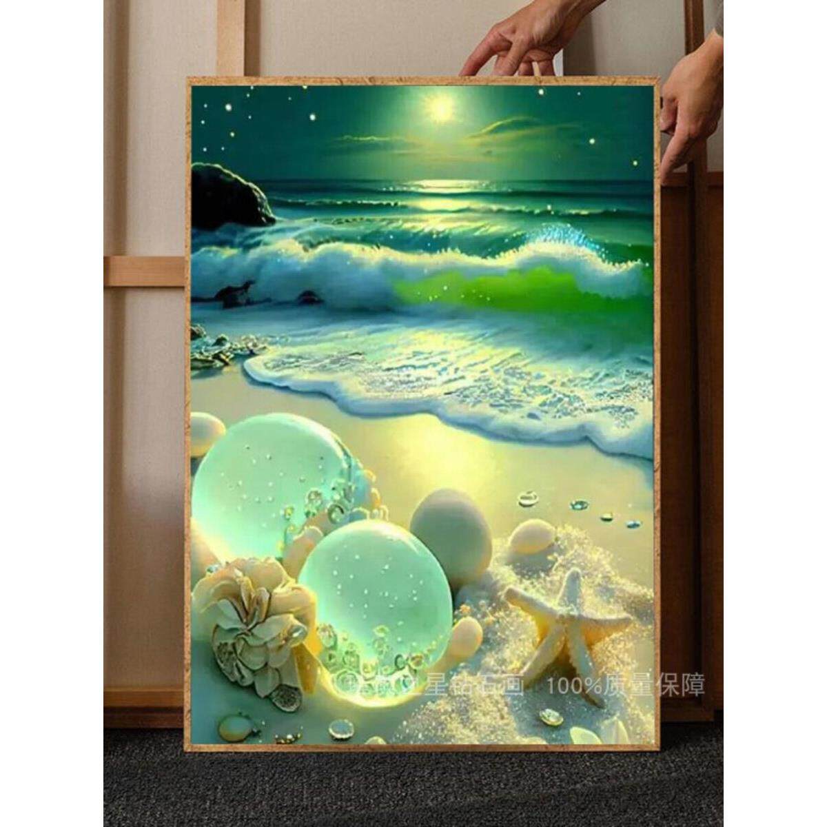 钻石画2025新款满钻圆形珍珠5d点贴钻十字绣客厅卧室手工粘钻风景