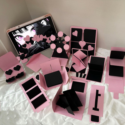 风琴本13件套diy机关立体书材料包成品机关素材情侣闺蜜生日礼物