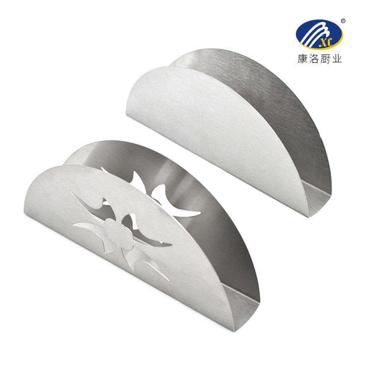 厂家直供扇形餐巾座平面镂空创意湿纸巾不锈钢西式架酒店用品收纳,收纳整理,纸巾盒,淘宝优惠券,粉丝福利购,淘宝优惠卷