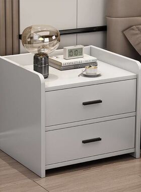 床头柜简约现家用卧室2024新豪华床边柜小型主卧端灰色柜子