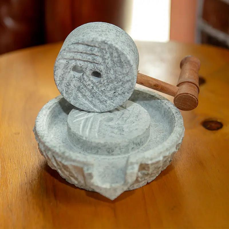 天然观赏小石磨家居装饰