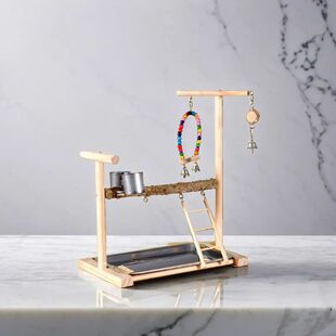 鹦鹉站杆玄风桌面落地磨爪站台花椒木树枝秋千站架鹦鹉玩具用品