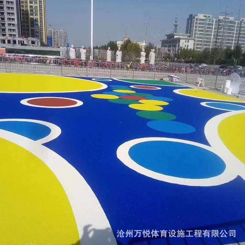 epdm颗粒彩色塑胶跑道地面施工小区学校游乐园耐磨环保材质