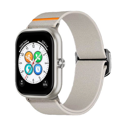 适用荣耀亲选手表表带弹力尼龙小米haylou嘿喽2代智能运动表链RS3/4替换带RT/RT2腕带Solar Plus非原装GST