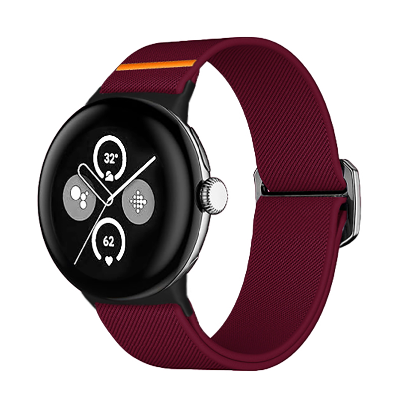 适用于谷歌手表pixel watch1/2/3代尼龙滑扣弹力手表带41/45mm谷歌pixel watch1/2代可调节款腕带配件