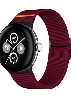 适用于谷歌手表pixel watch1/2/3代尼龙滑扣弹力手表带41/45mm谷歌pixel watch1/2代可调节款腕带配件