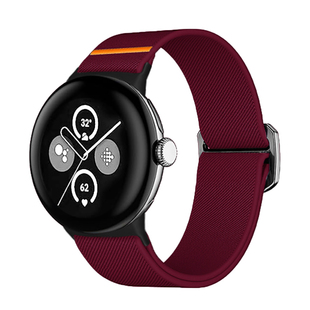 适用于谷歌手表pixel watch1/2/3代尼龙滑扣弹力手表带41/45mm谷歌pixel watch1/2代可调节款腕带配件
