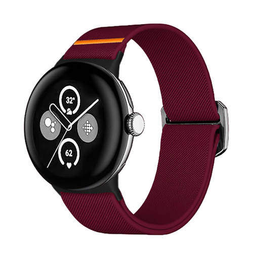 适用于谷歌手表pixel watch1/2/3代尼龙滑扣弹力手表带41/45mm谷歌pixel watch1/2代可调节款腕带配件