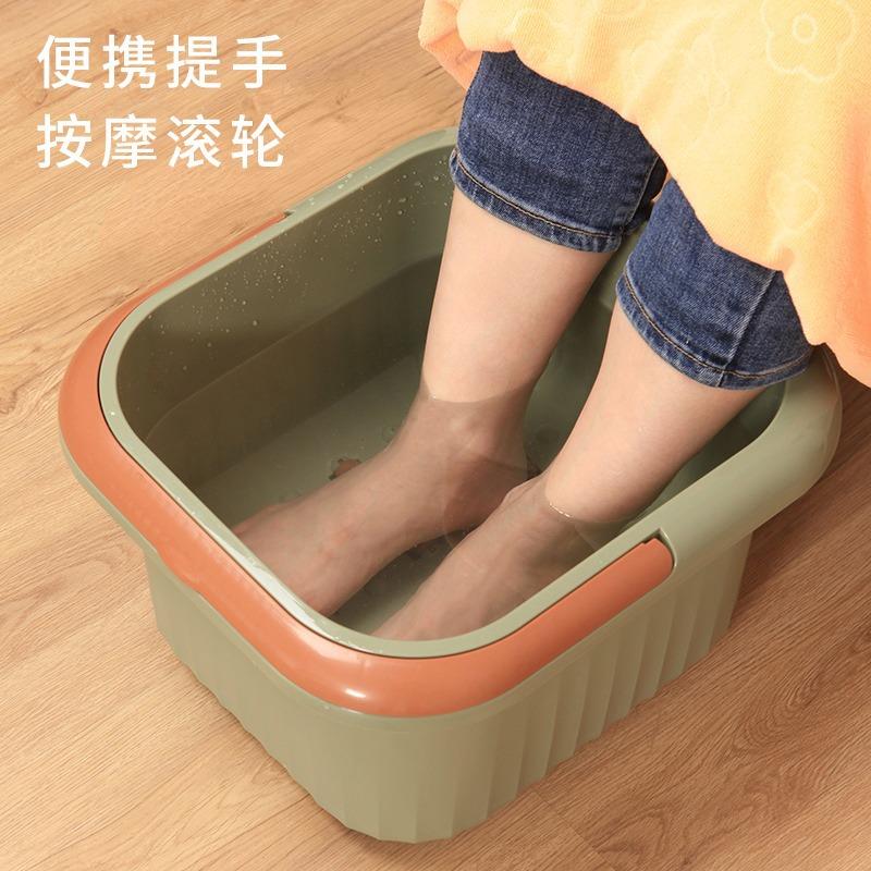 加厚泡脚桶家用泡脚盆深筒过小腿膝盖宿舍洗脚足浴桶保温按摩泡脚