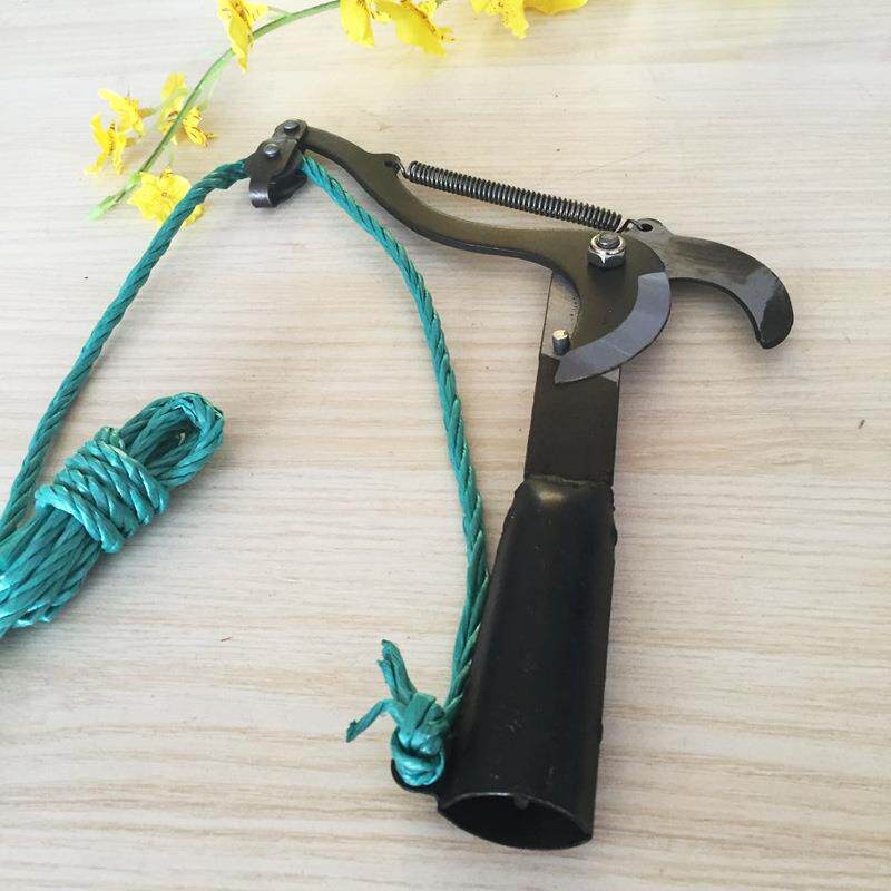 园林农用工具空果枝剪黑色3号滑轮带绳子铁库配杆用枝剪刀