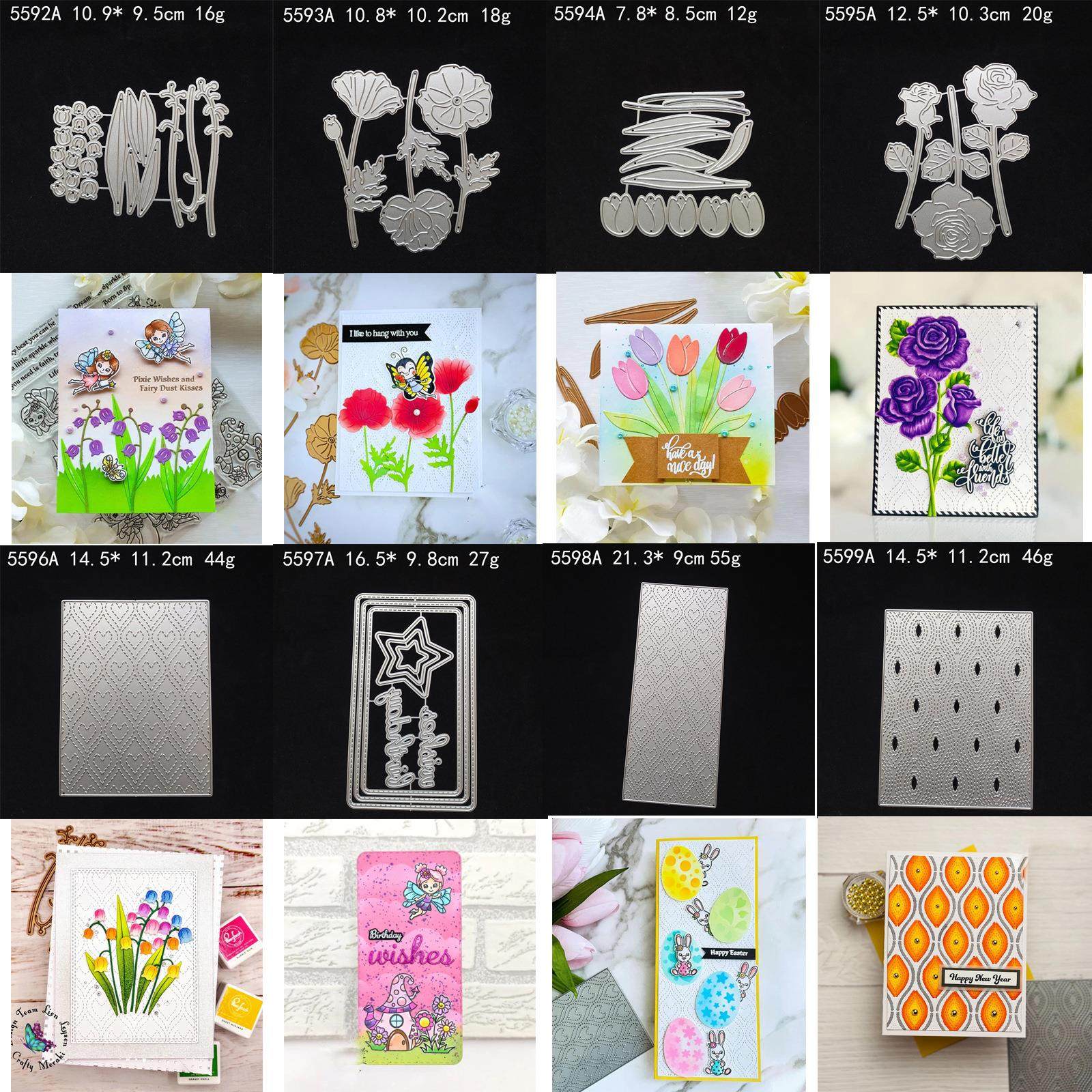 郁金香切割刀模cutting dies scrapbooking压花刀模