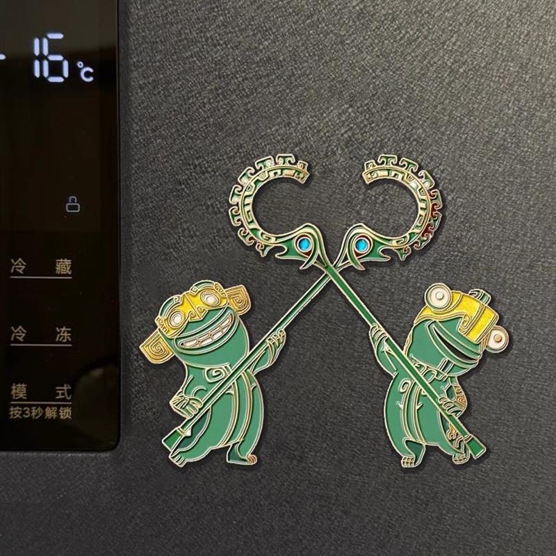 厂家兽冰箱贴一对立体金属磁贴哪咤2魔童闹海周边个性创意装饰